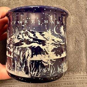 Coffee Mug with Sportsman’s Warehouse graphics wrapped around.